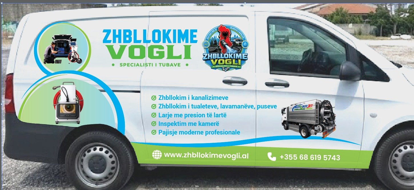 Furgoni Zhbllokime Vogli me pajisje për inspektimin e tubacioneve me kamerë