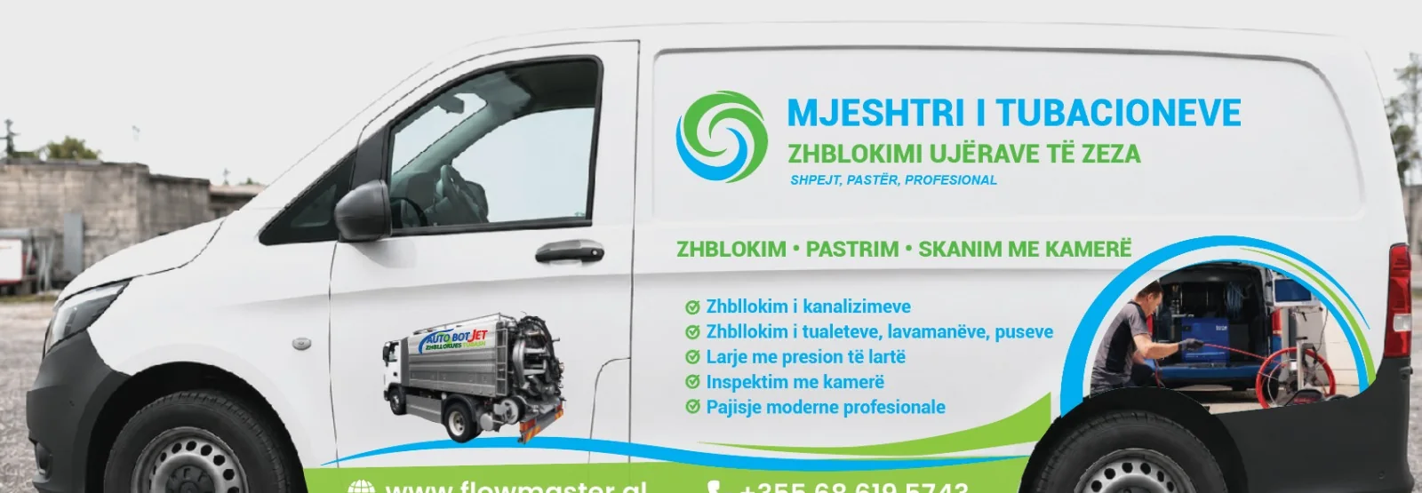 Furgon ndërhyrjeje me pajisje për inspektimin e tubacioneve